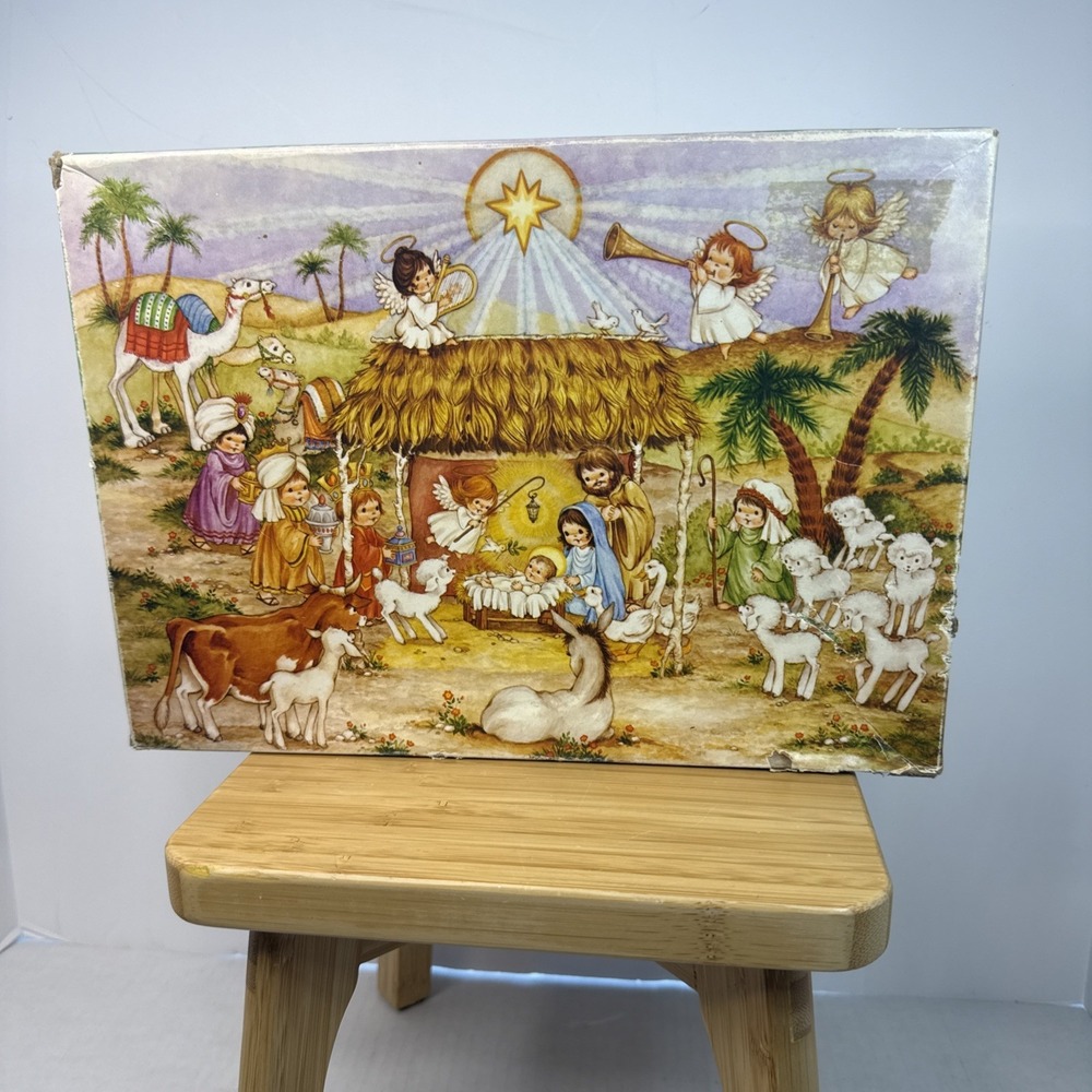 Springbok‎ VTG Manger Nativity Scene Childrens Puzzle 100pc Christmas Complete